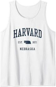 Harvard NE Vintage Athletic Sports JSN1 Tank Top