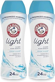Arm & Hammer Light In-Wash Scent-Booster, Laundry ScentBooster Crisp Cleanscent, 24 Oz (Pack of 2)