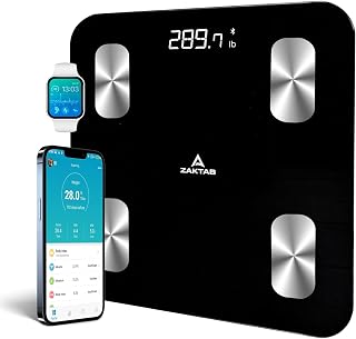 Scale for Body Weight, Accurate Weight Scale with LCD Display, Capacity upto 400 lbs, Smart BMI Scale, High Accuracy Digital Bathroom Scale, 18 Body Composition Analyzer Sync with Fitness App