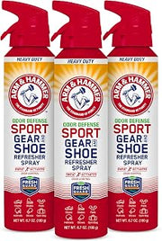Arm & Hammer Odor Defense Sport Gear & Shoe Refresher Spray, 6.7 oz, 3 Pack