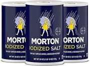 Morton Salt Iodized, All-Purpose Iodized Salt, 26 oz, 3-Pack