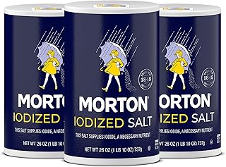 Morton Salt Iodized, All-Purpose Iodized Salt, 26 oz, 3-Pack