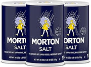 Morton Plain Salt, 26 oz, 3-Pack - All-Purpose Non Iodized Salt