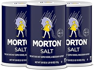 Morton Plain Salt, 26 oz, 3-Pack - All-Purpose Non Iodized Salt