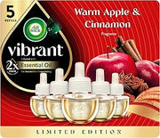 Air Wick Plug In Refills, Warm Apple & Cinnamon, Essential Oils, 5 count
