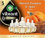Air Wick Plug Refills, Harvest Pumpkin & Spice Scent, Essential Oils 5ct
