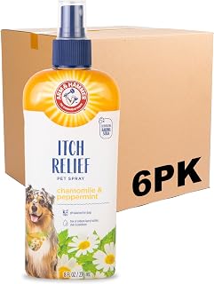 Arm & Hammer Dog Itch Relief Spray, Chamomile & Peppermint, 8 Fl Oz, 6-Pack