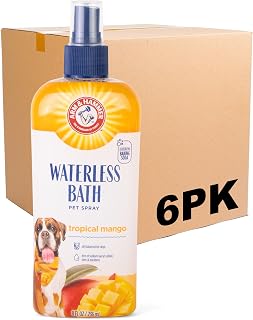 Arm & Hammer Deodorizing Waterless Dog Bath Spray, Mango, 8 Fl Oz, 6-Pk