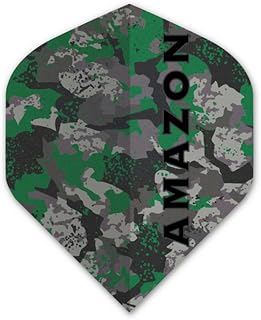 3 Sets (9 Flights) Amazon Green Camo Standard Dart Flights - (100 Micron)