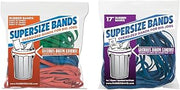Alliance Rubber SuperSize Rubber Bands, Assorted Large 17" Blue Bands (12 Count)