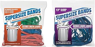 Alliance Rubber SuperSize Rubber Bands, Assorted Large 17" Blue Bands (12 Count)