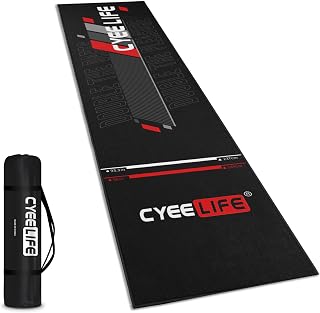 CyeeLife Darts Mat,297 X 66cm Professional Non Slip Carpet Mats for Floor and Dart Tips Protection,Black
