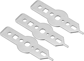 PATIKIL Dart Wrench Tool, 3Pcs Dart Shaft Tightener & Tip Adjuster Multi-Purpose Dart Tool Accessories for Steel and Soft Tips, Silver Tone