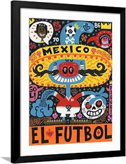 Wall Art Print La Mascota del Mundial on Black Frame by Jorge R. Gutierrez, 32" x 40"