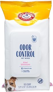 Arm & Hammer Odor Control Dog Wipes, Kiwi Blossom, 100 Count