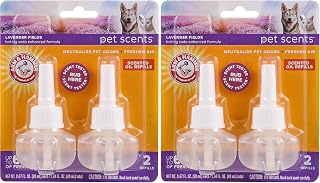 Arm & Hammer For Pets Scents Plug-in Scented Oil Refills in Lavender Fields, 4-Pack | Home Deodorizer For Pet Smells | Room Deodorizer for Homes with Pets, 0.67 Fl Oz x 2
