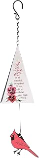 Dicksons Regal Red Cardinal Bird Bereavement 24 inch Iron Outdoor Garden Windchime Noisemaker