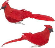 VUFVOID 7-inch Clip-On Cardinal Ornaments, Set of 2, Red Cardinal Christmas Ornaments