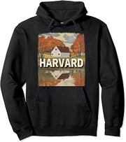 Harvard Massachusetts MA Autumn Splendor SD043 Pullover Hoodie