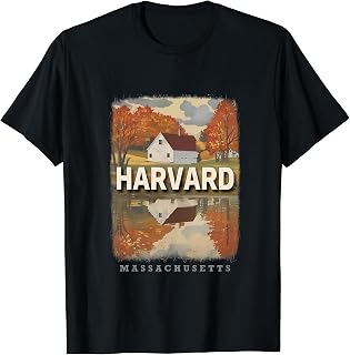 Harvard Massachusetts MA Autumn Splendor SD043 T-Shirt