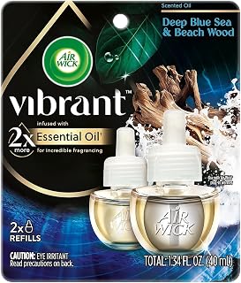 Air Wick Scented Oil - Vibrant Twin Refill Deep Blue Sea & Beach Wood 6/(2x.67) oz.