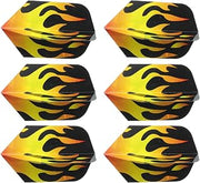 YOKIVE 6 Pcs Dart Flights Darts Accessory Replacements Parts Black Yellow