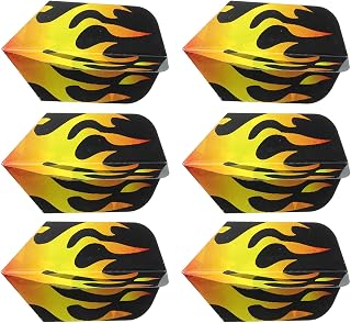 YOKIVE 6 Pcs Dart Flights Darts Accessory Replacements Parts Black Yellow