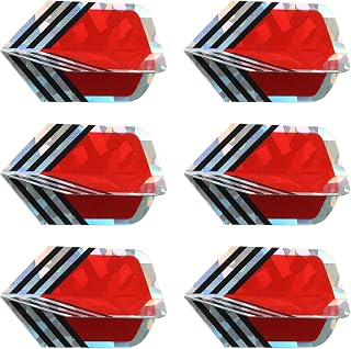 YOKIVE 6 Pcs Dart Shaft Rings Indoor Outdoor PET Unique Design Red-Orange