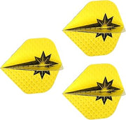 YOKIVE 3 Pcs Dart Flights, Outdoor Standard Darts Black/Yellow