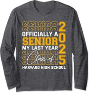 Harvard High School Officially a Senior Class of 2025 Long Sleeve T-Shirt