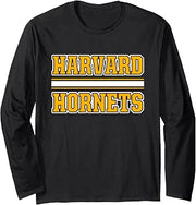 Harvard Hornets Horizontal Stripes Long Sleeve T-Shirt