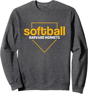 Harvard Hornets Softball Home Plate Sweatshirt