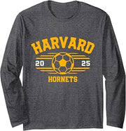 Harvard Hornets Soccer Ball 2025 Long Sleeve T-Shirt