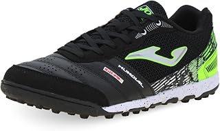 Soccer Boots Turf, 6.5-12 US - Professional Cleats - Microfiber Upper, Chrome Sole, Heel Reinforcement - Mundial Black/Green