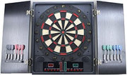 Electronic Dart Board Cabinet Set, with Integrated Scoreboard, Dart Storage for 12 Darts, Professional Darts Machine for Adults