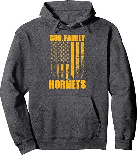 Harvard Hornets God. Family. Vintage USA Flag Pullover Hoodie