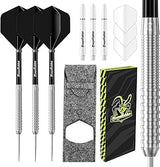 Professional Tungsten Darts Set, 90% Tungsten Steel Tip Darts with Extra 3 Dart Flights and 3 Dart Shafts