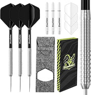 Professional Tungsten Darts Set, 90% Tungsten Steel Tip Darts with Extra 3 Dart Flights and 3 Dart Shafts