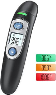 Ear and Forehead Thermometer for Adults & Kids, 1s Accurate Result (Black)