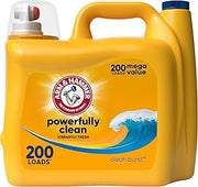 Arm & Hammer Liquid Laundry Detergent, Clean Burst Fresh, 200 fl oz, 200 Loads, HE Laundry Detergent Liquid