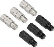 2g Dart Weights, 6Pcs Brass Add Accentuator 2BA Thread for Dart Counter Weight Accessories, Silver Tone Black