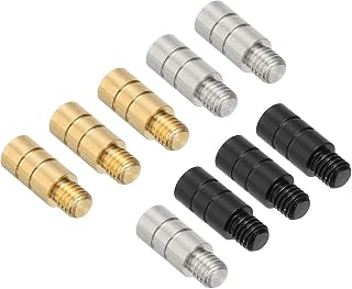 2g Dart Weights, 9Pcs Brass Add Accentuator 2BA Thread for Dart Counter Weight Accessories, Gold Tone Silver Tone Black
