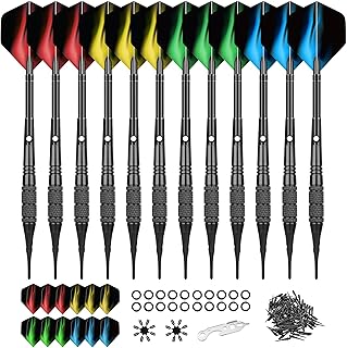 Soft Tip Darts 18g, 12 Pack for Electronic Dartboards