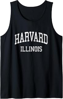 Harvard Illinois IL Vintage Athletic Sports Design Tank Top