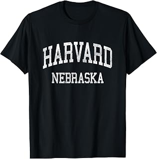 Harvard Nebraska NE Vintage Athletic Sports Design T-Shirt