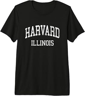 Harvard Illinois IL Vintage Athletic Sports Design Premium Tri-blend T-Shirt