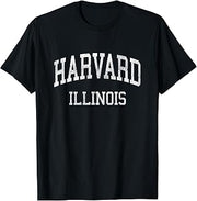 Harvard Illinois IL Vintage Athletic Sports Design T-Shirt