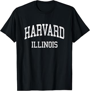 Harvard Illinois IL Vintage Athletic Sports Design T-Shirt