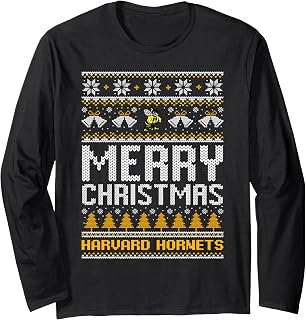 Harvard Hornets Logo Merry Christmas Ugly Sweater HS Long Sleeve T-Shirt