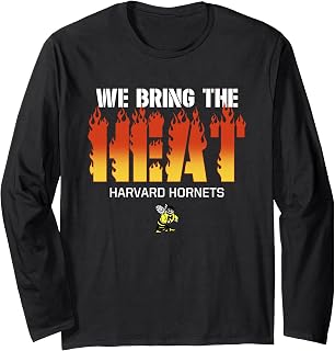 Harvard Hornets Logo We Bring the Heat HS Long Sleeve T-Shirt